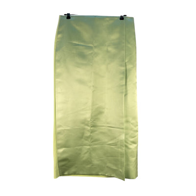 Tory Burch Sleek Mint Satin Wrap Skirt Size 10 NWT