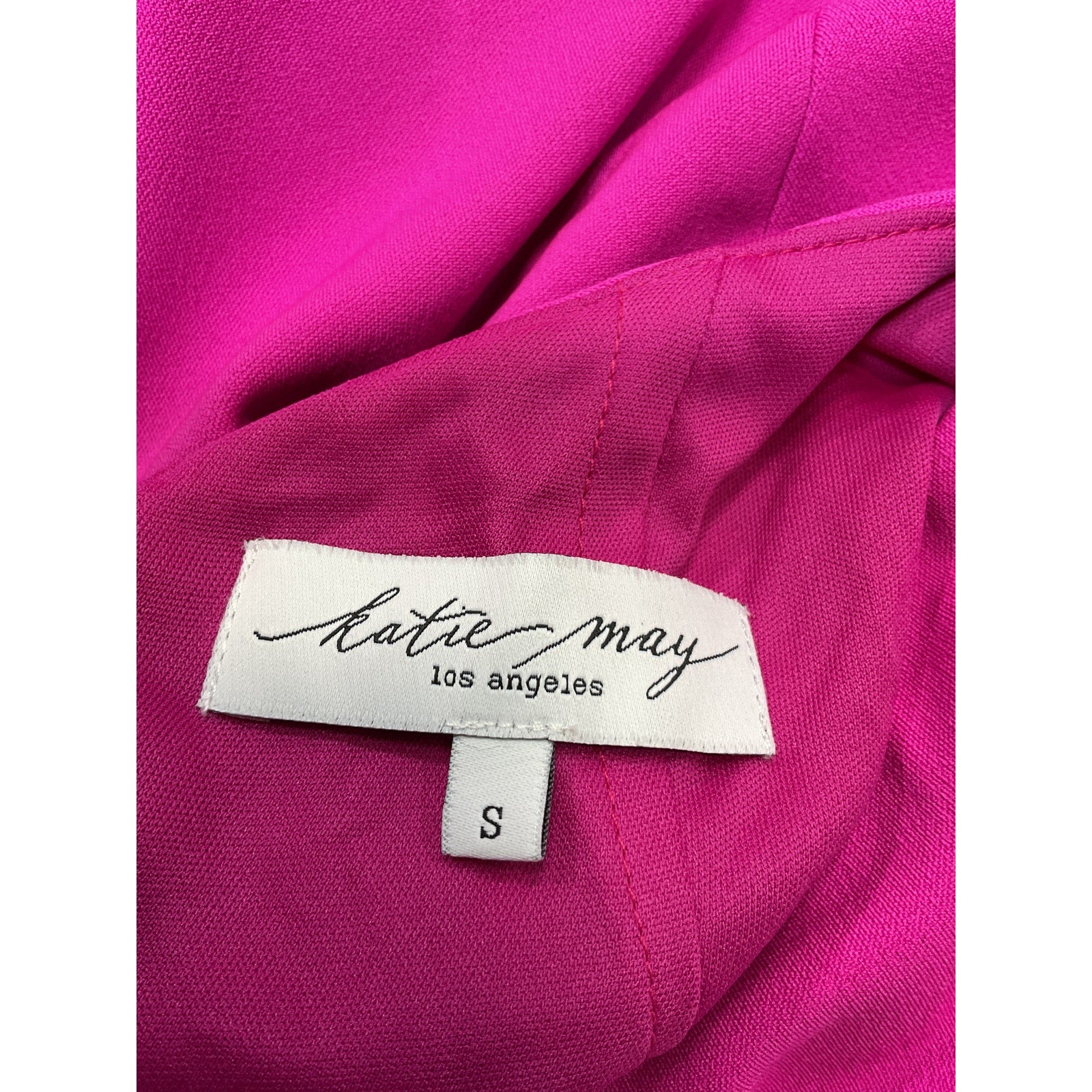 Katie May 'New Age' Pink Crepe One Shoulder Cut Out Dress Size S - NWT