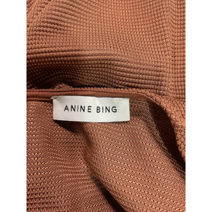 Anine Bing Ribbed Brown Savannah Dress Size S