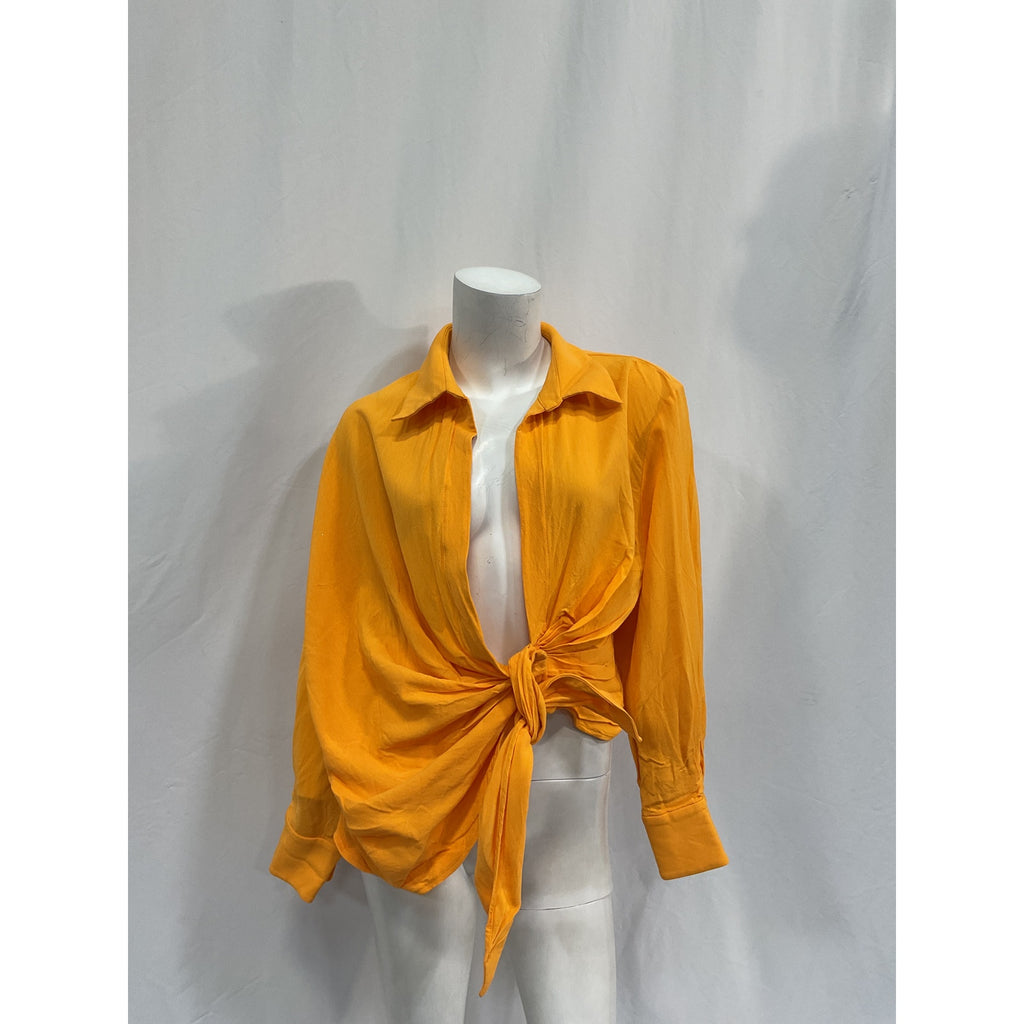 Jacquemus 'La Chemise Bahia' Orange Viscose Shirt Size 44