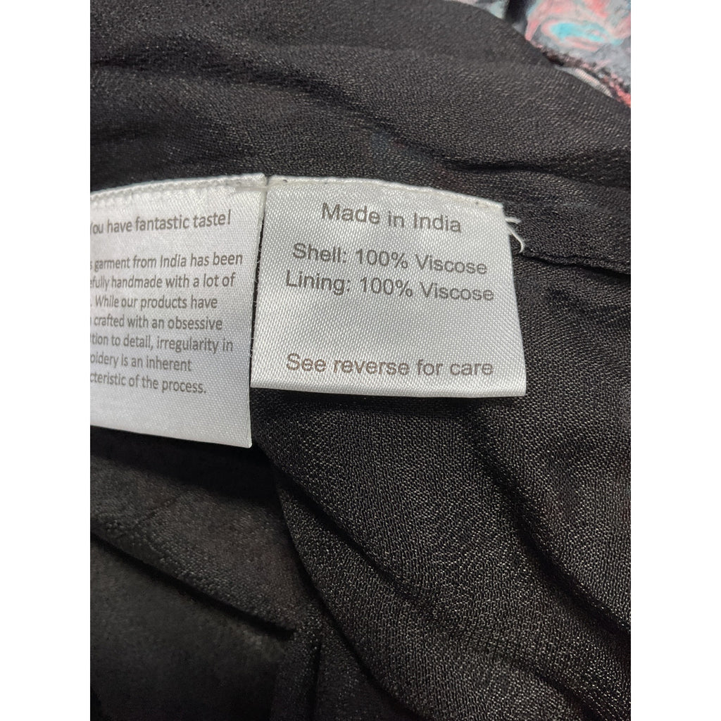 Rococo Sand 'Nott' Black Viscose Mini Dress Size S