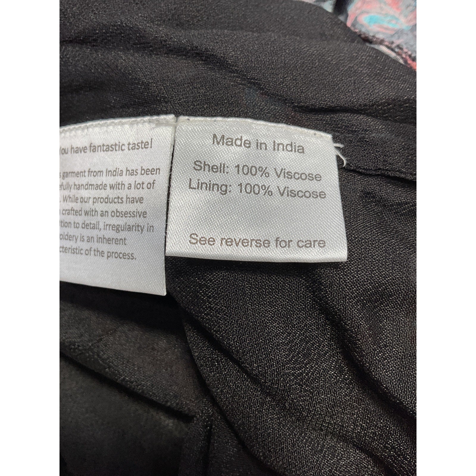 Rococo Sand 'Nott' Black Viscose Mini Dress Size S