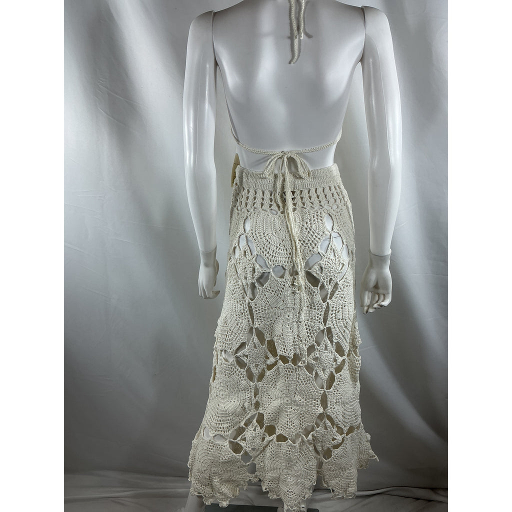 Akoia Swim 'Libre' White Cotton Skirt Set Size S