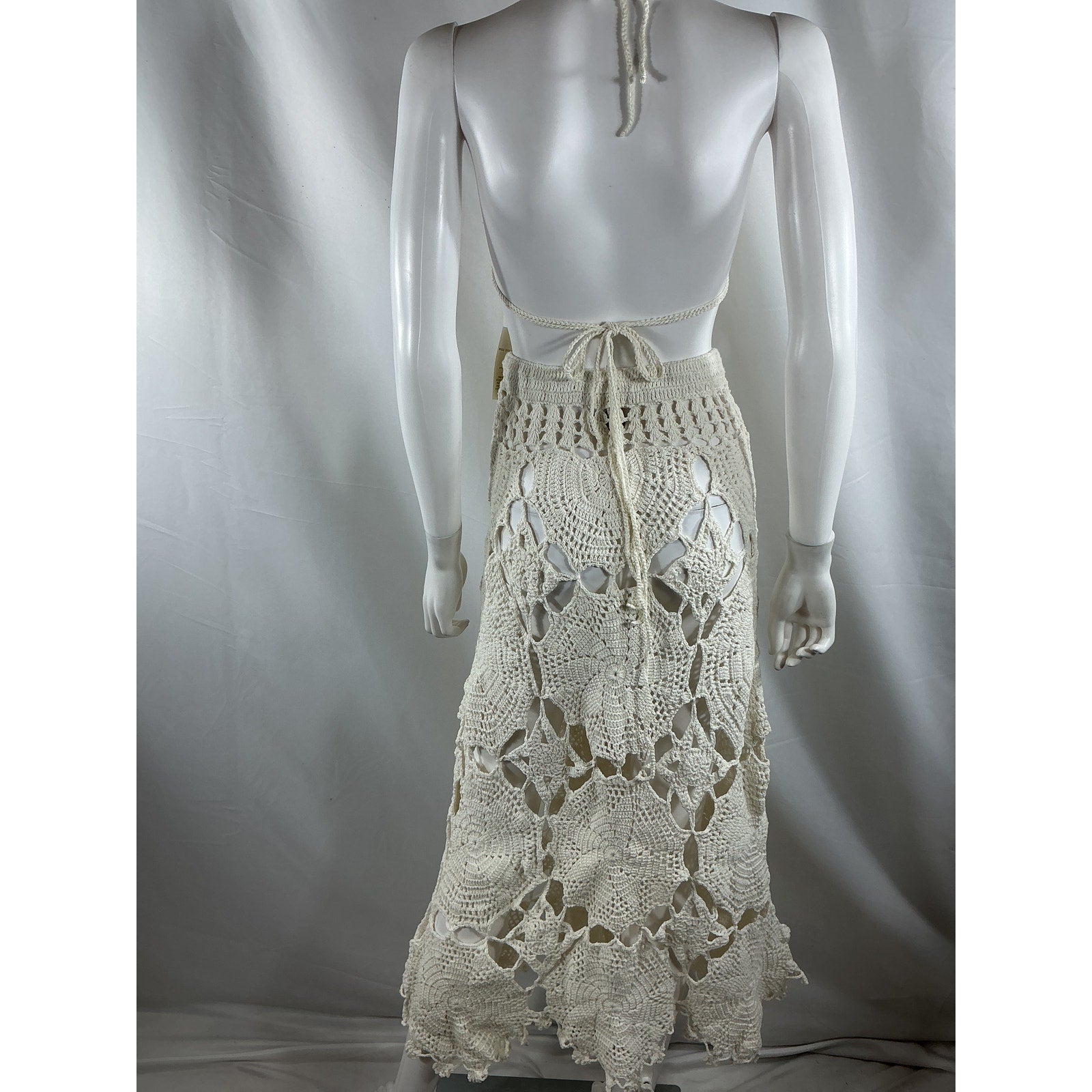 Akoia Swim 'Libre' White Cotton Skirt Set Size S