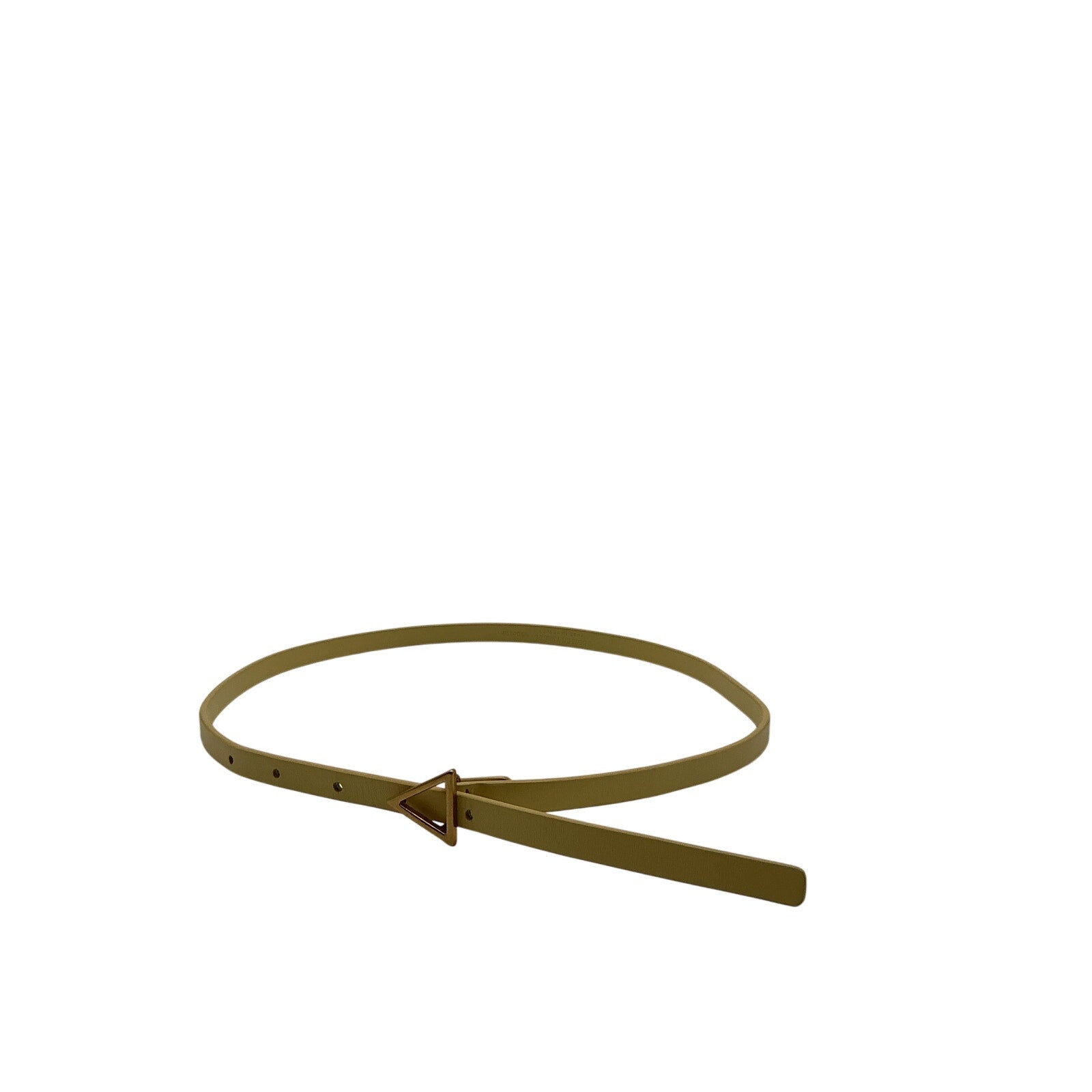 Bottega Veneta Yellow Leather Triangle Belt Size 28 IN