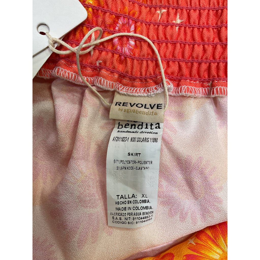 Agua Bendita x Revolve 'Nixi' Yellow Mini Skirt Size XL - NWT