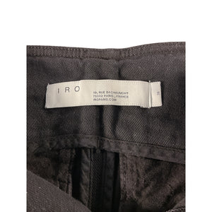 Iro Frayed Denim Black Binda Mini Skirt Size FR 36 / US 4