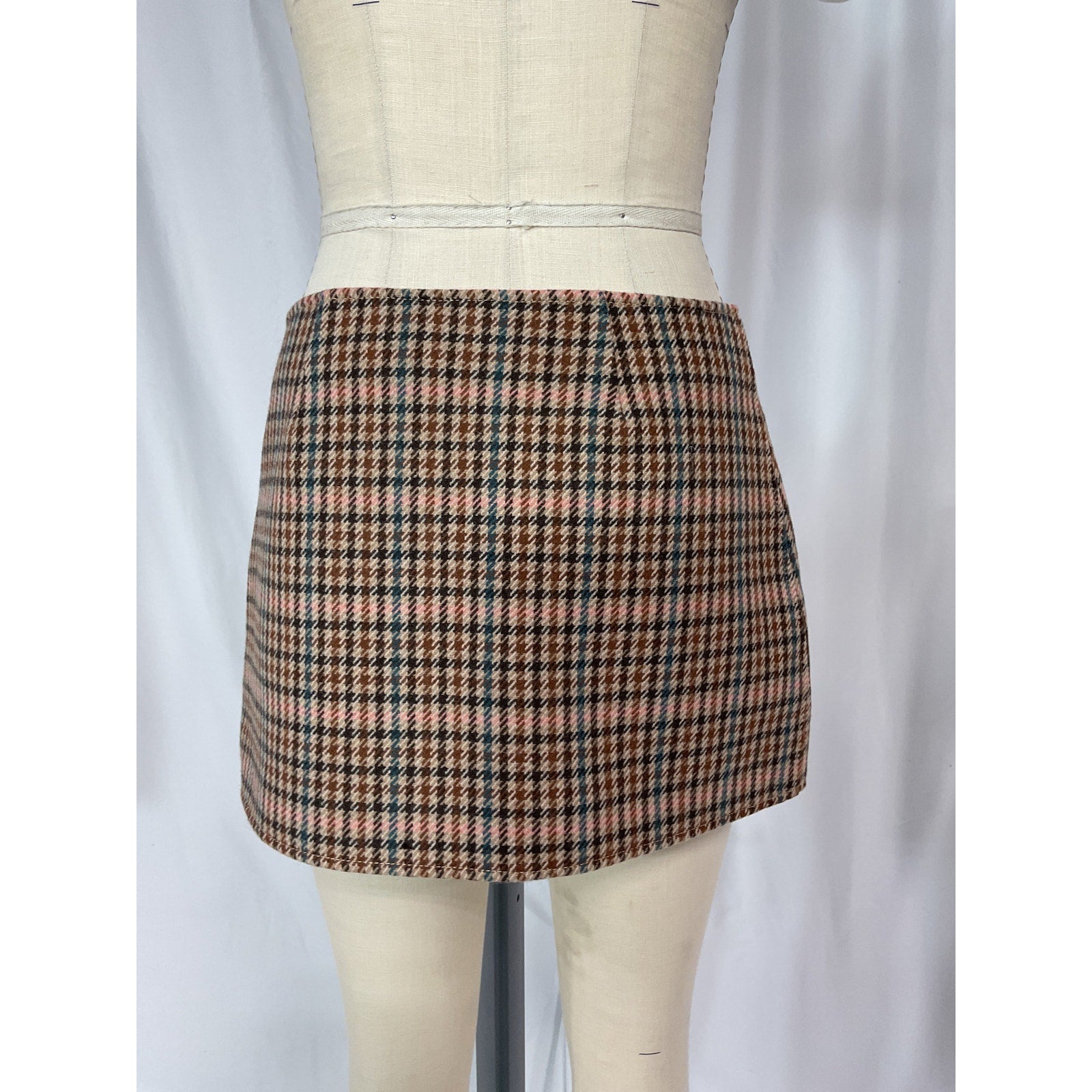A.L.C. 'Rylee' Brown Plaid Mini Skirt Size 4