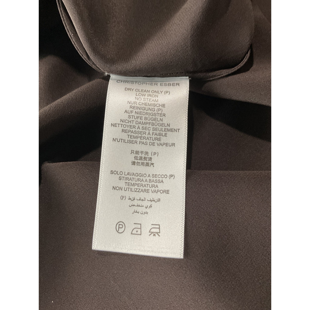 Christopher Esber 'Monument' Black Cashmere Cami Maxi Dress Size S