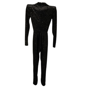 Alex Perry Glittered Black Halsey Catsuit Size US 2