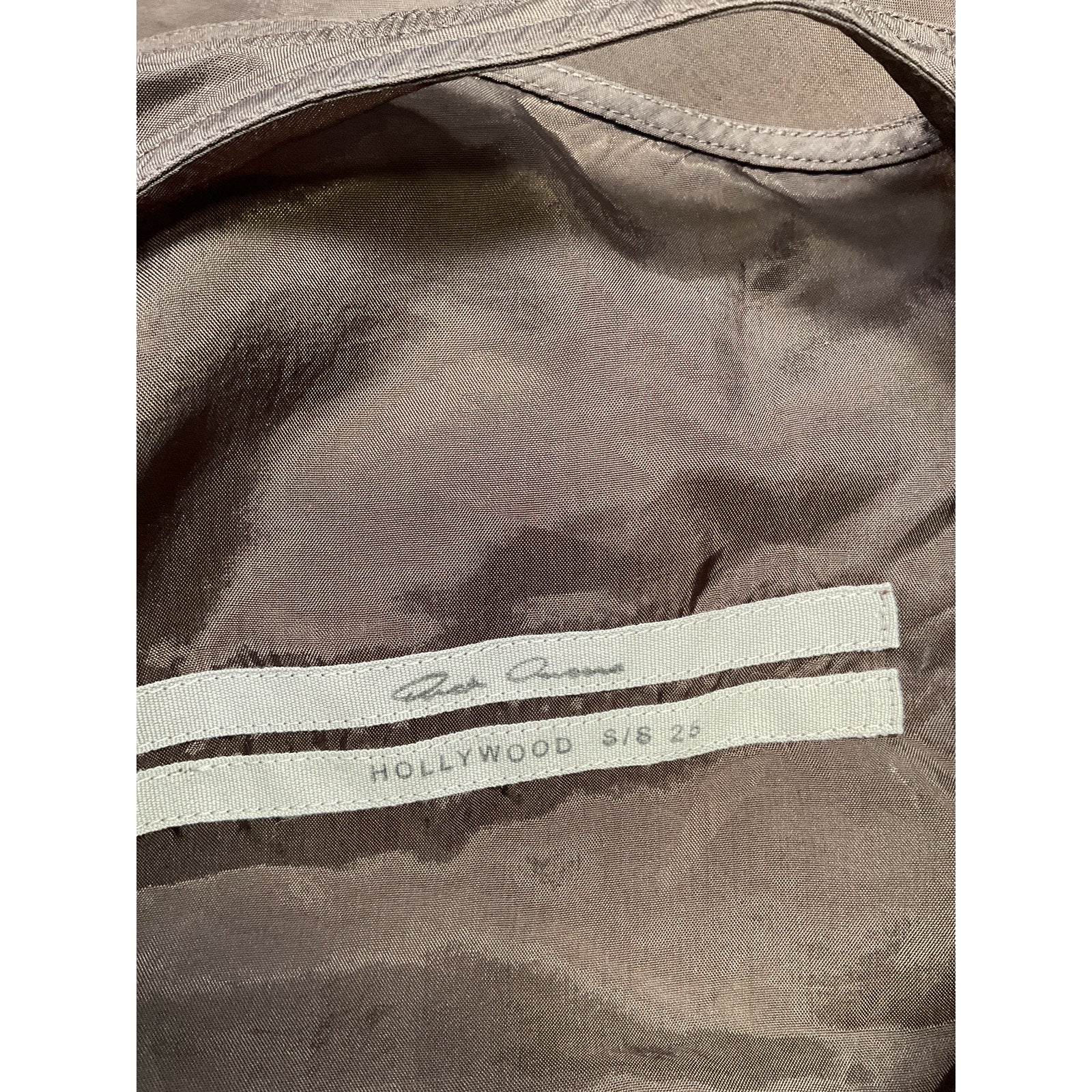 Rick Owens 'Kite' Brown Cupro Tank Top Size 38