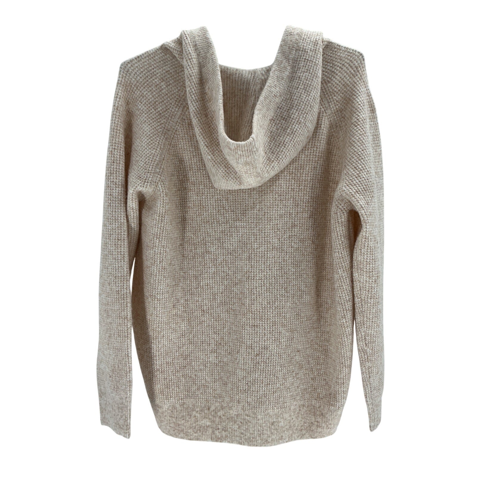 Hatch 'The Cozy' Beige Acrylic Waffle Hoodie Size 2
