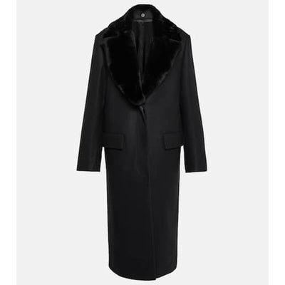 Toteme Oversized Black Wool-Blend Coat Size 40