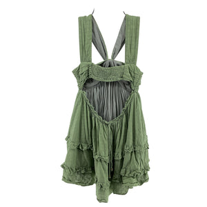 Tularosa Ruffled Green Johanna Mini Dress Size S