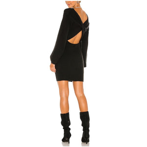 Majorelle Ribbed Black Neva Mini Dress Size XXS