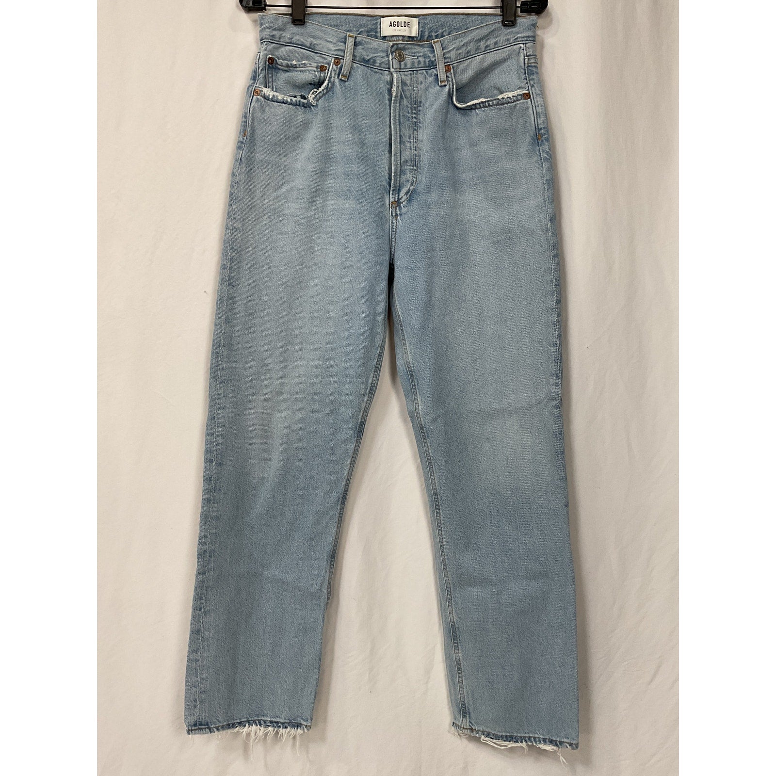 Agolde '90'S' Blue Cotton Mid Rise Loose Denim Jean Size 27