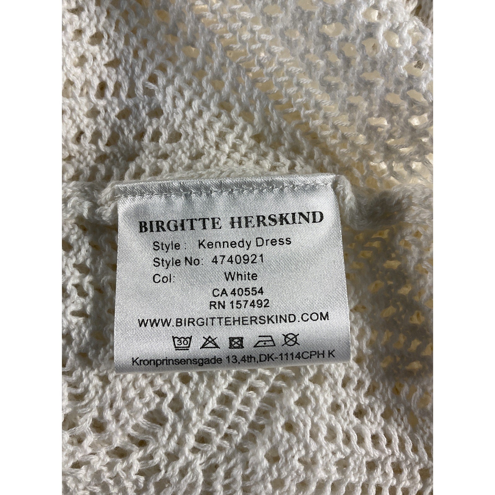Birgitte Herskind 'Kennedy' White Open Back Dress Size M - NWT