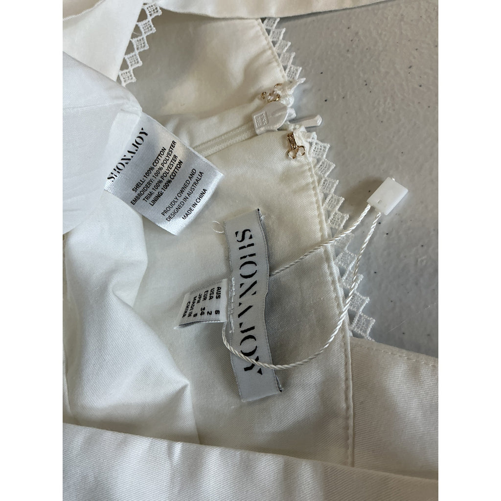 Shona Joy 'Lori' Ivory Patch Pocket Maxi Dress Size 2
