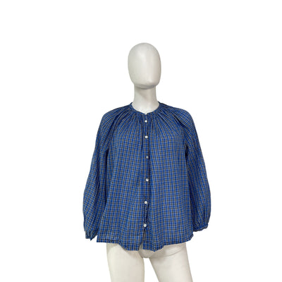 Dôen 'Jonie' Blue Cotton Top Size S