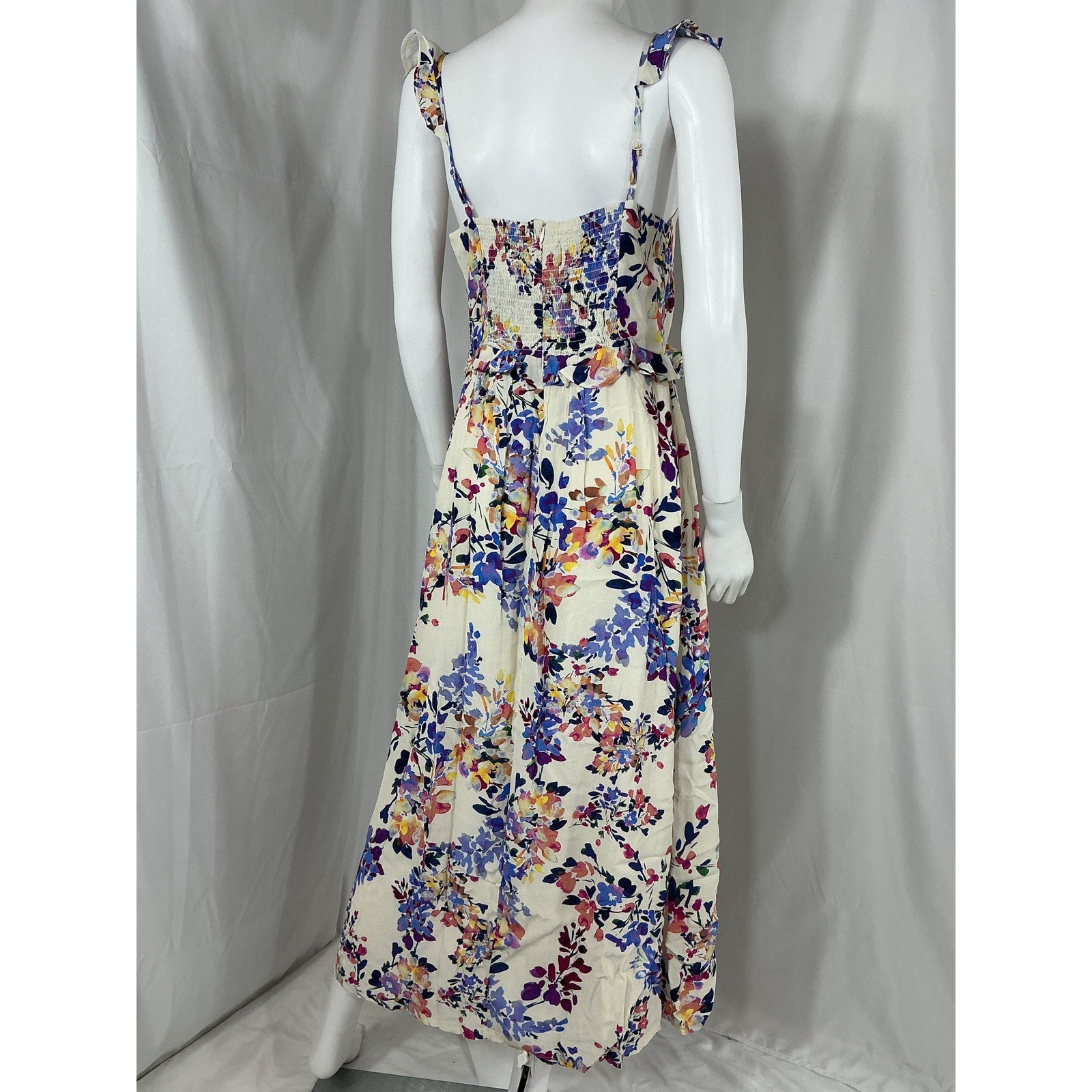 Hatch X A Pea In The Pod Blue Viscose Flouncy Slip Dress Size S