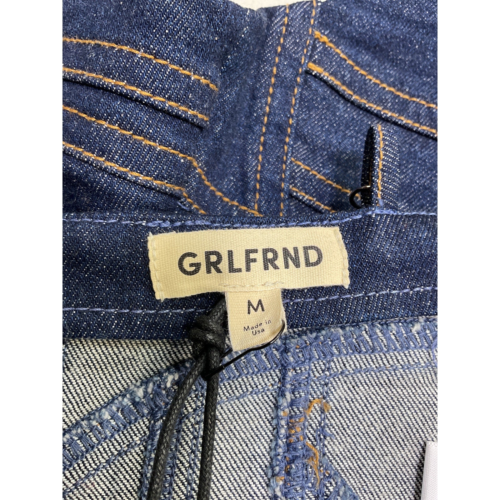 Grlfrnd Denim Bustier Blue Cotton Top Size M - NWT