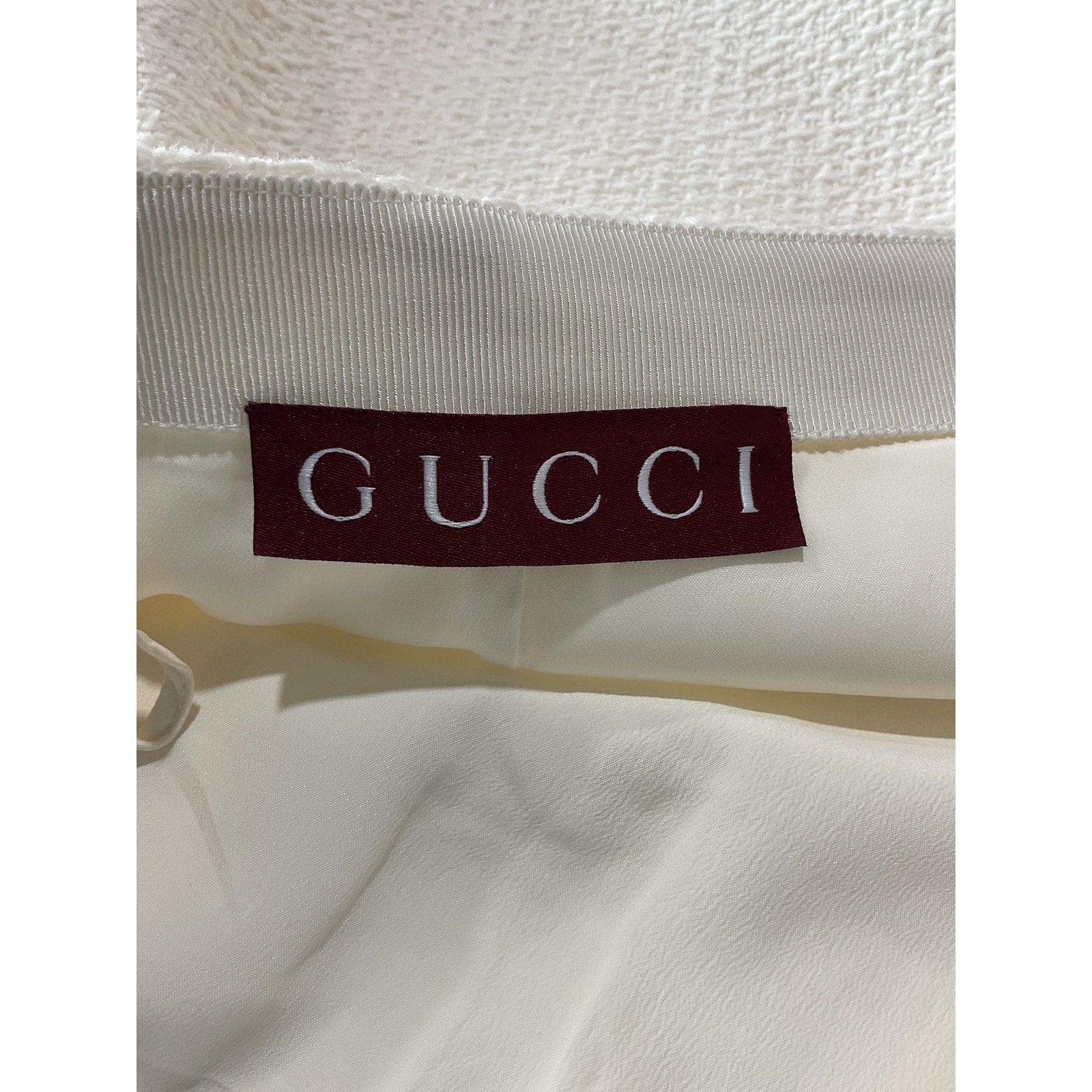 Gucci Wool-Blend Bouclé-Tweed Mini Skirt Off-White Size 4