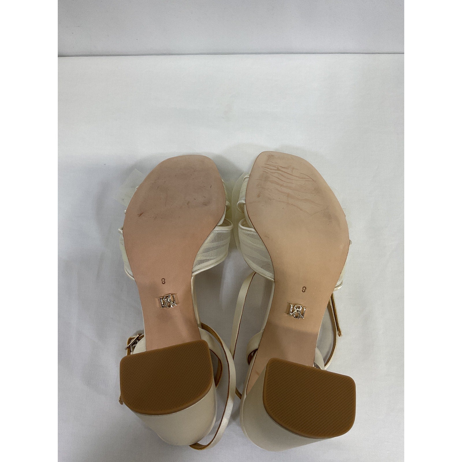 Badgley Mischka 'Tess' Tan Leather Heels Size 8