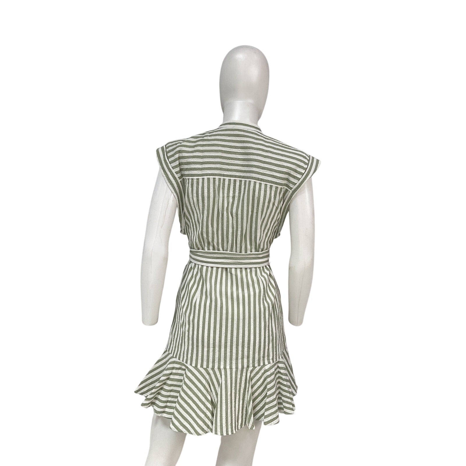 Veronica Beard Denim Jean 'Avella' Green Cotton Dress Size 6