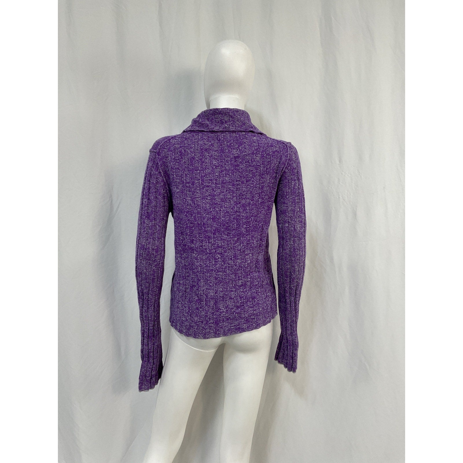 Acne Studios V-Neck Purple Wool Polo Sweater Size M