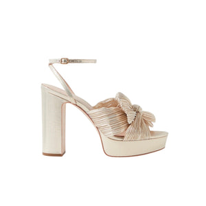 Loeffler Randall Textured Tan Natalia Platform Sandals Size 7B