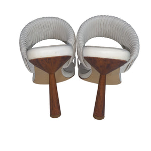 Gia Borghini Woven White Rhw Sandals Size 41 EU / US 11