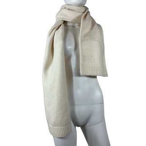 Allsaints Cozy Cream Brushed Knit Scarf
