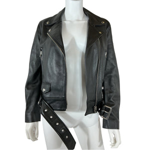 Acne Studios Classic Black Moto Jacket Size 40 EU / US 8