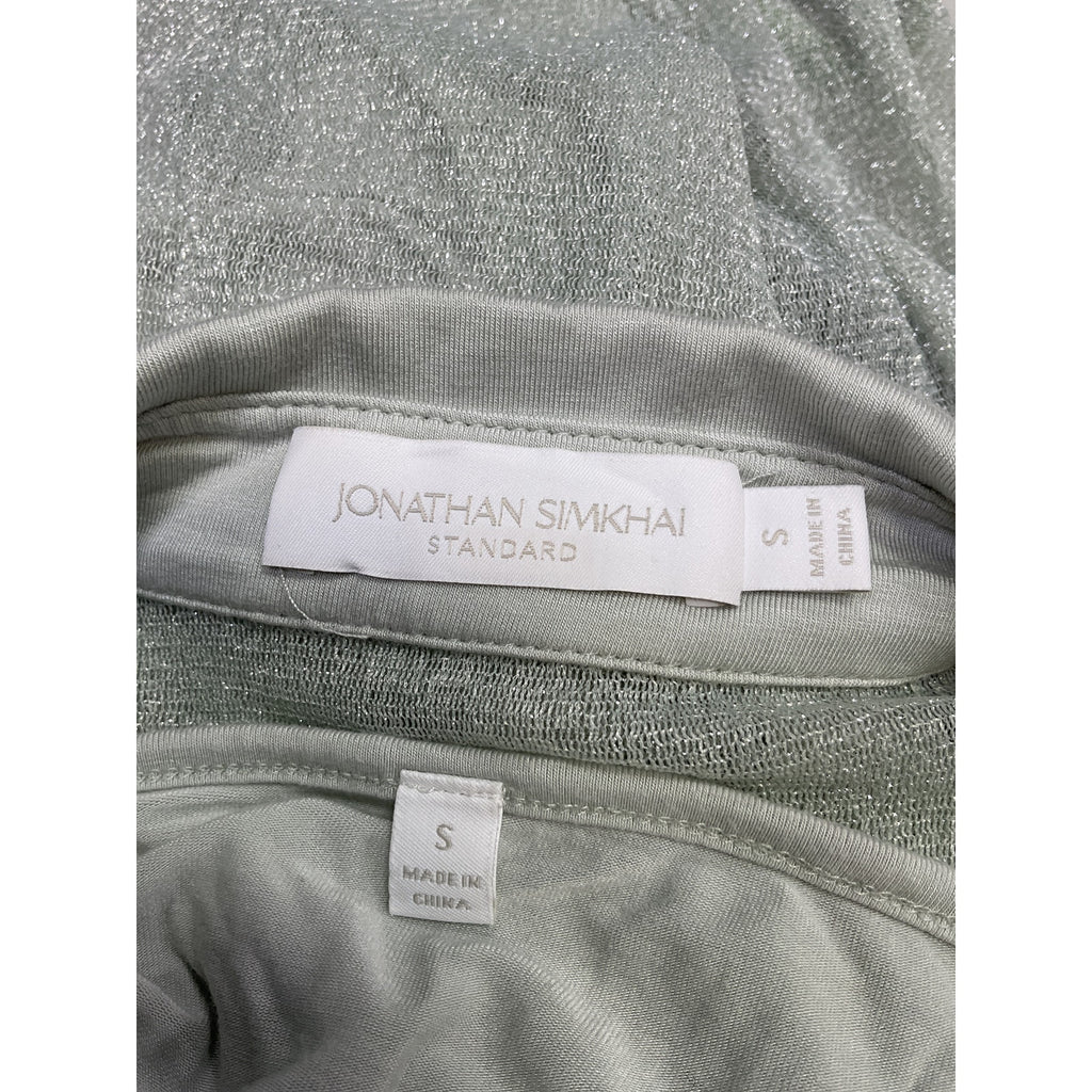 Simkhai 'Tia' Green Nylon With Cami Blouse Size S
