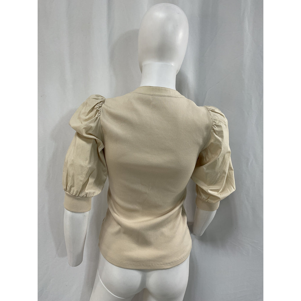 Veronica Beard 'Coralee' White Poplin Top Size XS