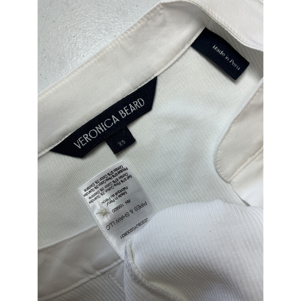 Veronica Beard 'Coralee' White Cotton Top Size XS