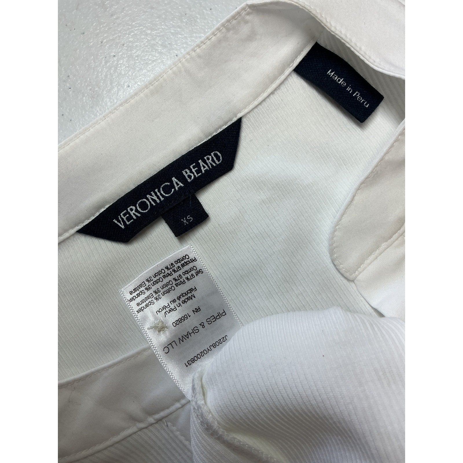 Veronica Beard 'Coralee' White Cotton Top Size XS
