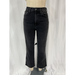 Agolde Pinch Waist Black High Rise Kick Flare Denim Jean Size 26