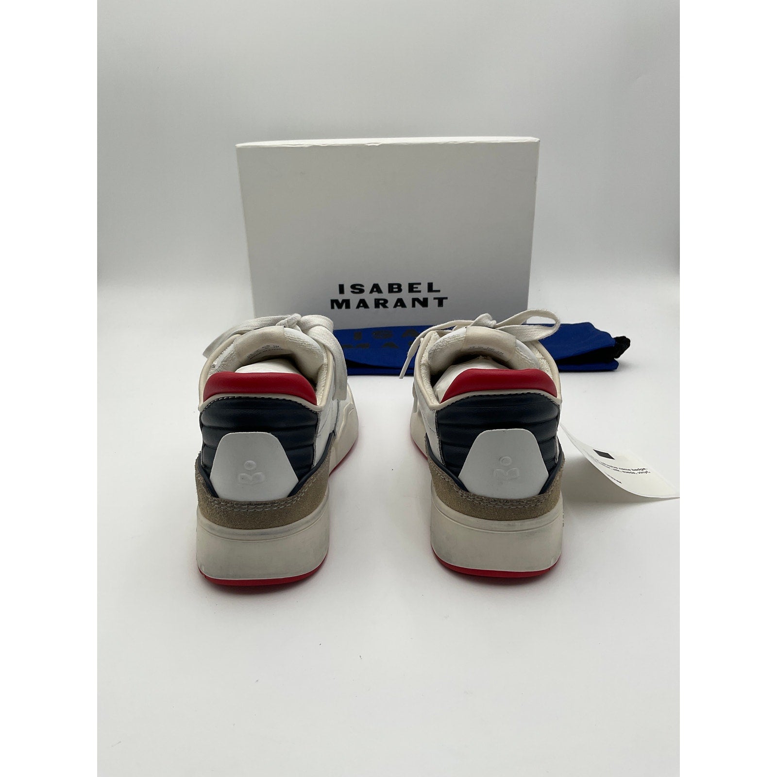 Isabel Marant 'Emree' White Leather Classic Stadium Sneaker Size 7