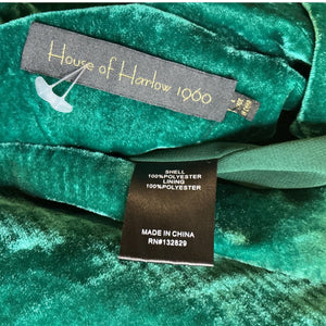 House Of Harlow 1960 Velvet Emerald Chloé Boyfriend Blazer Size S