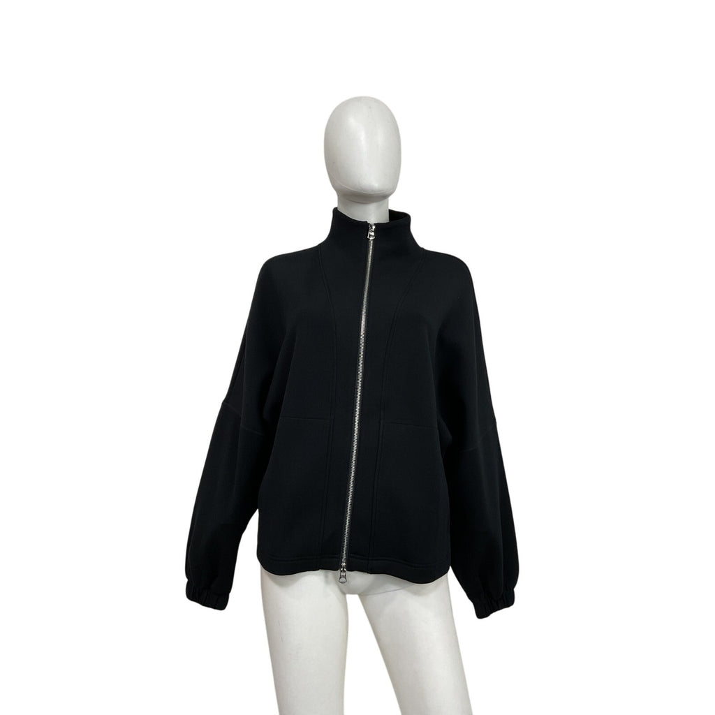 Varley 'Ashbury' Black Viscose Zip-Up Sweatshirt Size XS