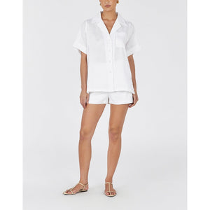 Dissh 'Campbell' White Linen Shirt Size 6