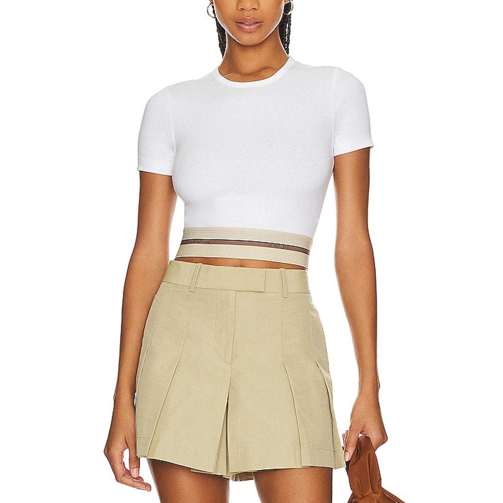 Helmut Lang 'Baby' White Cotton Tee Size S