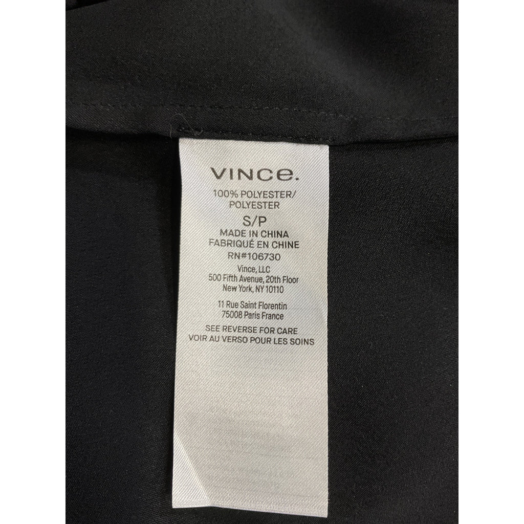 Vince 'Satin' Black Sleeveless Shell Tank Size S
