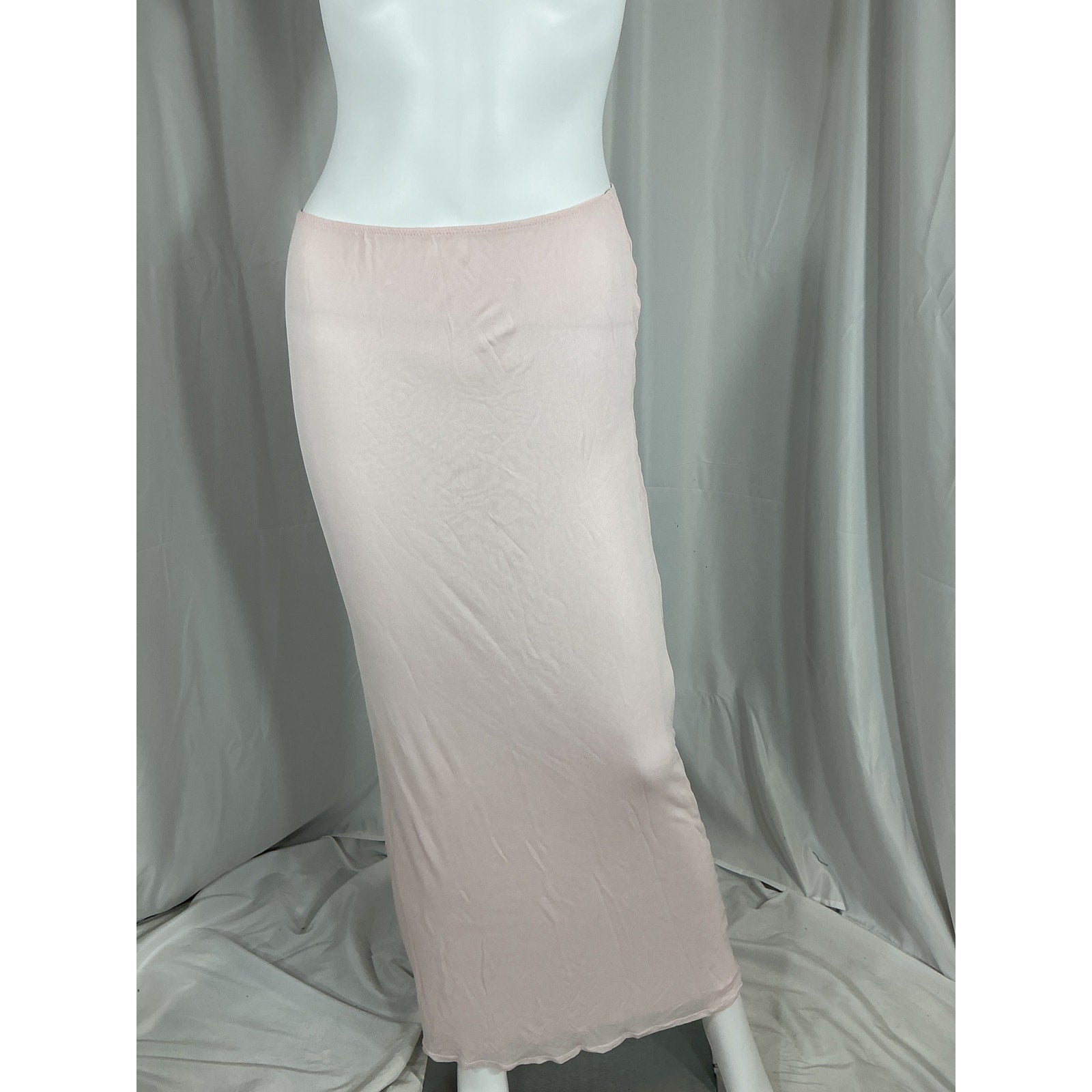 Helsa Sheer Knit Pink Viscose Layered Maxi Skirt Size XS