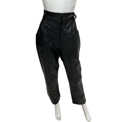 Ronny Kobo Faux Leather Black Katie Pants Size Medium