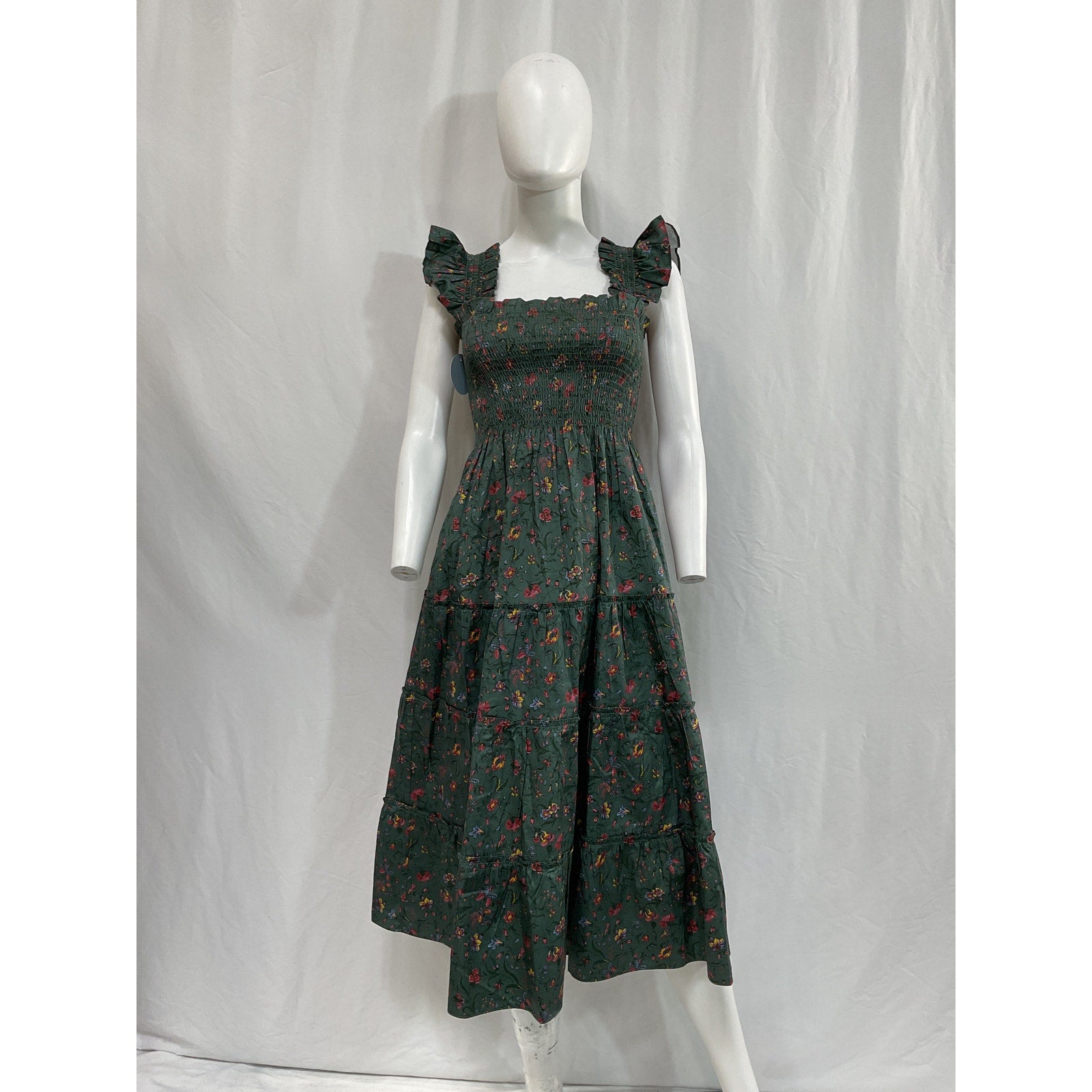 Hill House Home 'The Ellie' Green Cotton  Nap Dress Size XXXS - NWT