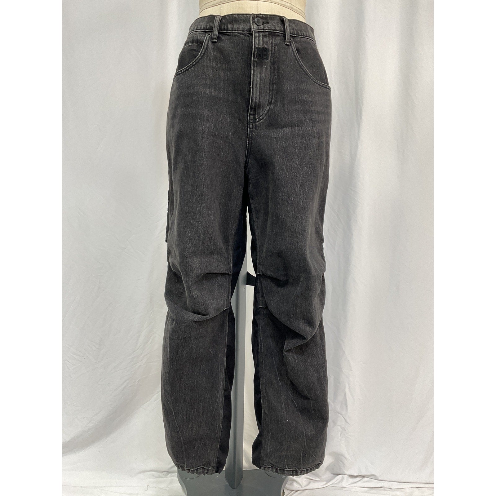 Alexander Wang Pack Mix Black Cotton Hybrid Jeans Size 27