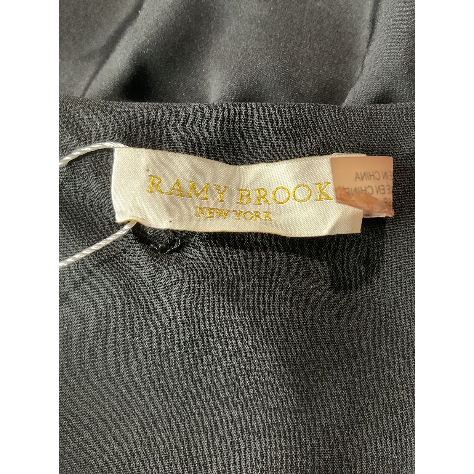 Ramy Brook 'Reeta' Black Polyester Ruched Mini Dress Size S