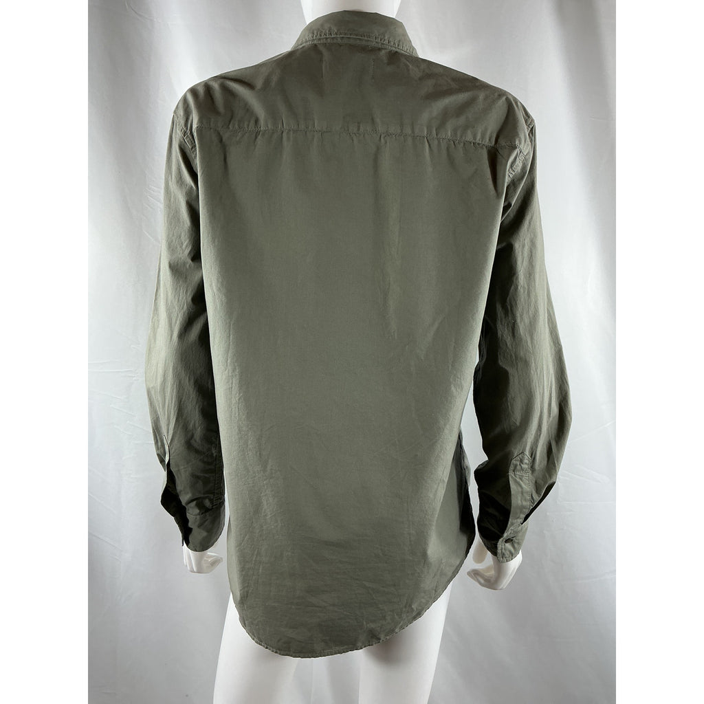 Nili Lotan 'Raphael' Green Cotton Classic Shirt Size M